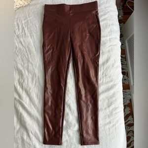 LOFT faux leather lined pants - S